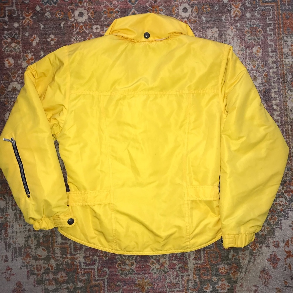NILS Skiwear Bright Yellow Zipper Jacket Womens Size 6 - Picture 2 of 12